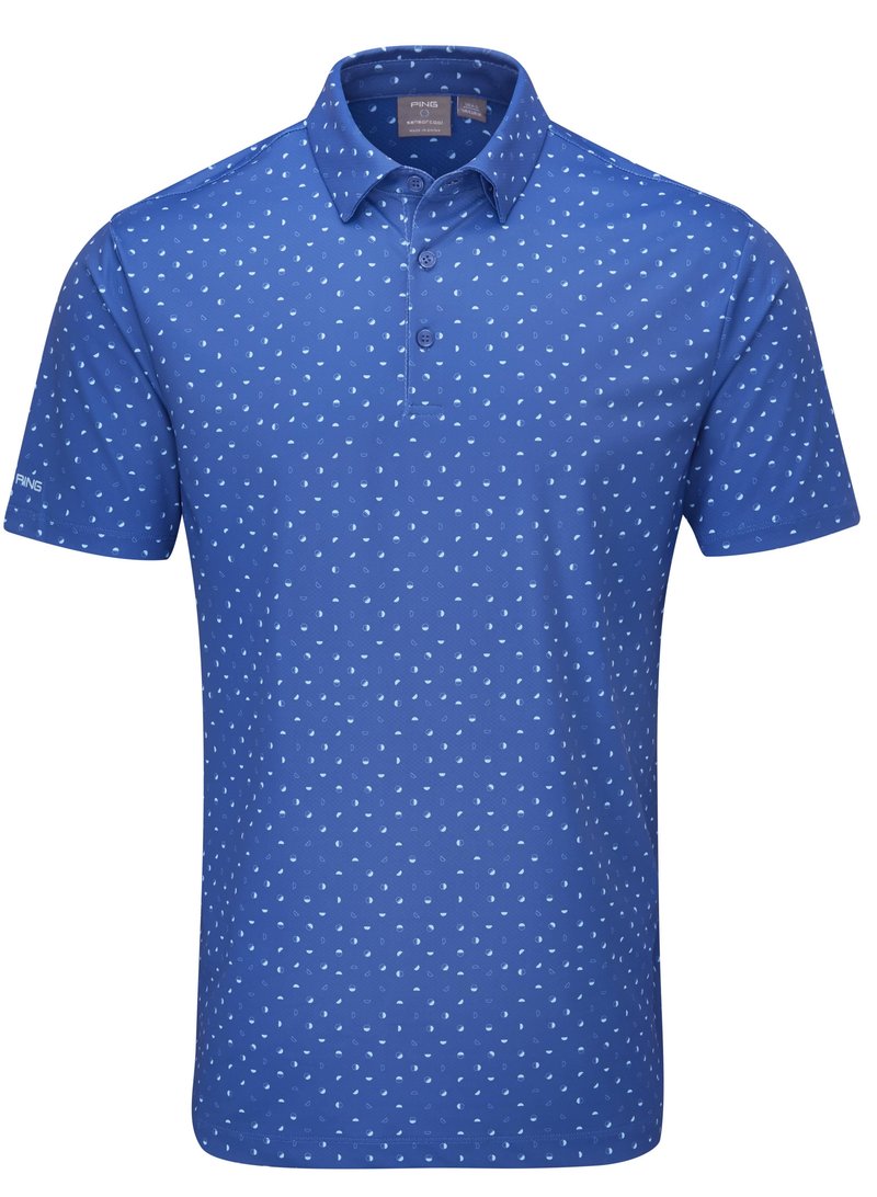 PING Ephron Printed polo homme, bright cobalt multi
