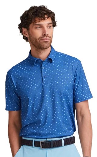 PING Ephron Printed polo homme, bright cobalt multi