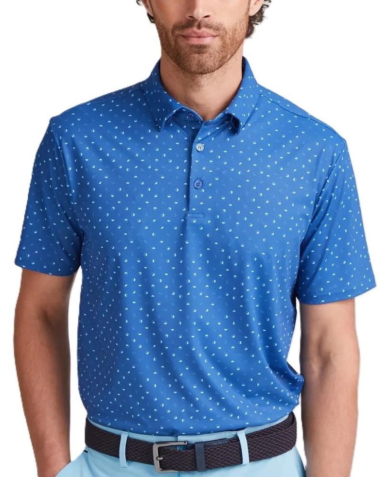 PING Ephron Printed polo homme, bright cobalt multi