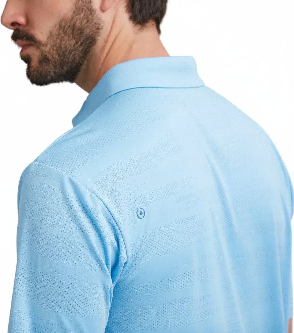 PING Claude Camo Mesh polo homme, baltic sea