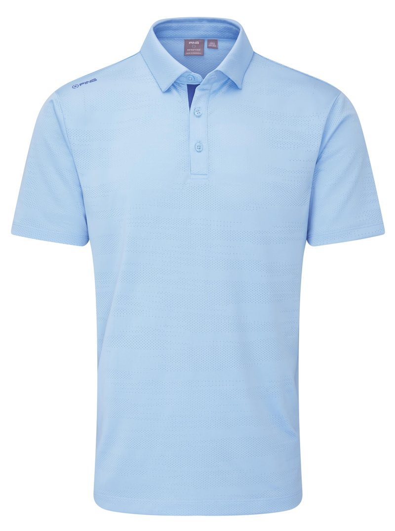 PING Claude Camo Mesh polo homme, baltic sea