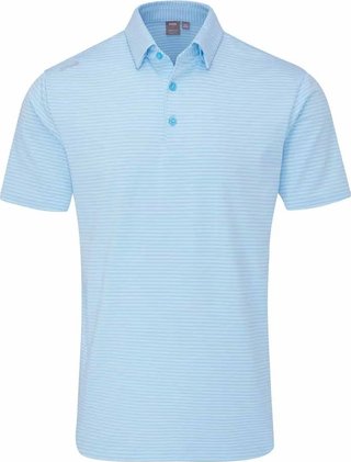 PING Langford polo homme, baltic sea/white