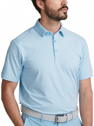 PING Langford polo homme, baltic sea/white