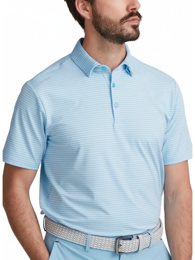 PING Langford polo homme, baltic sea/white