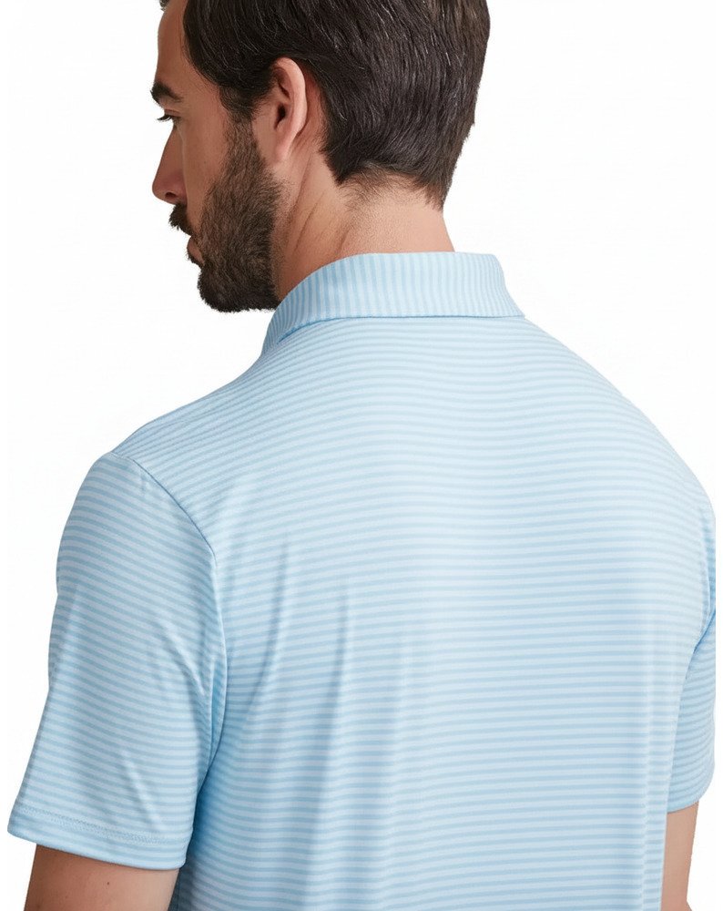PING Langford polo homme, baltic sea/white