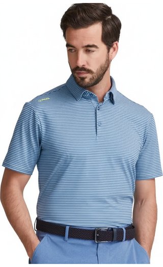 PING Langford polo homme, bright cobalt/white
