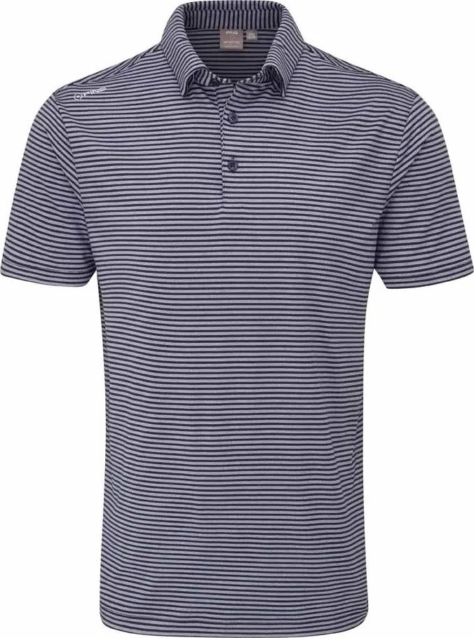 PING Langford polo homme, marine/blanc