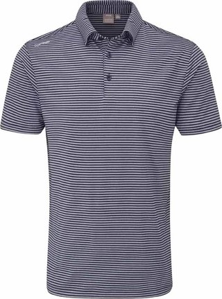 PING Langford polo homme, marine/blanc