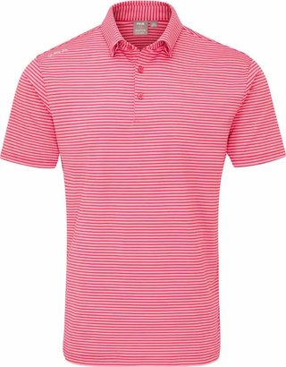 PING Langford polo homme, rhapsody/pink white