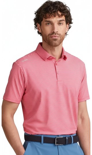 PING Langford polo homme, rhapsody/pink white