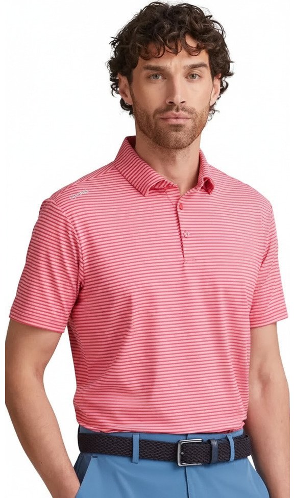 PING Langford polo homme, rhapsody/pink white
