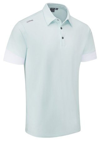 PING Ty polo homme, seaspray/blanc
