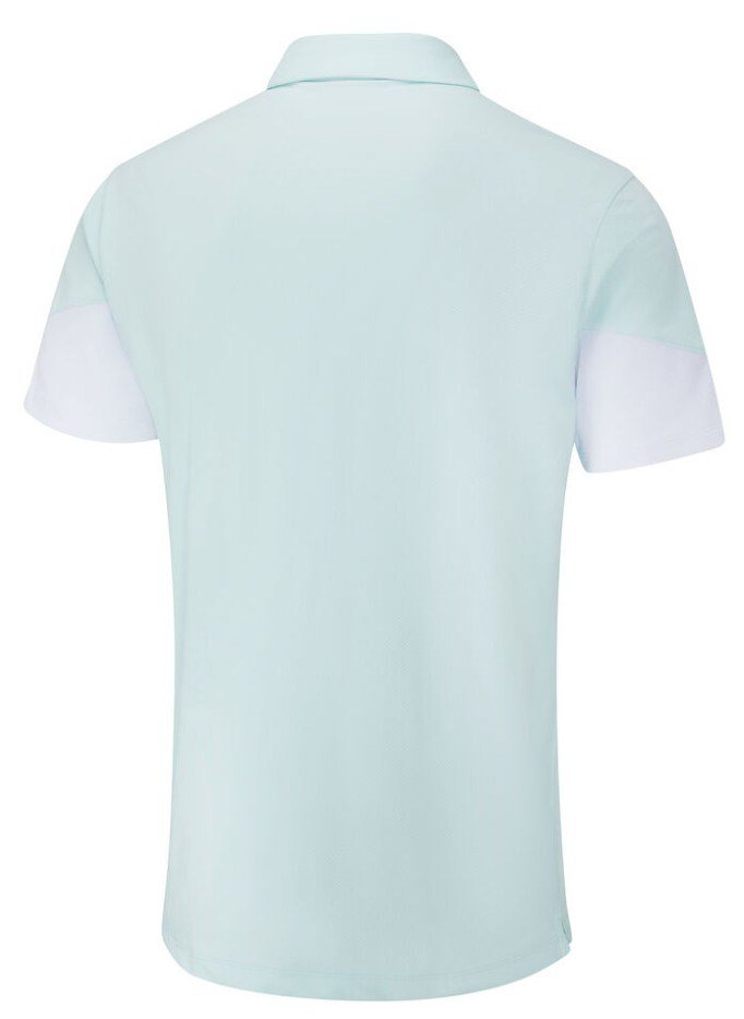 PING Ty polo homme, seaspray/blanc
