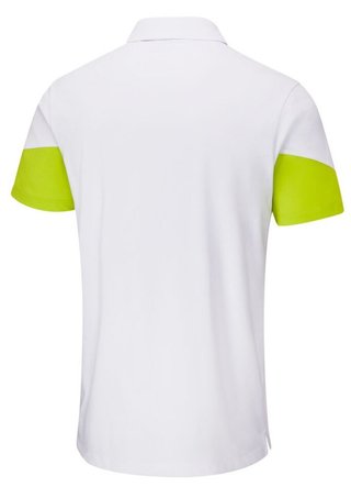 PING Ty polo homme, blanc/lime