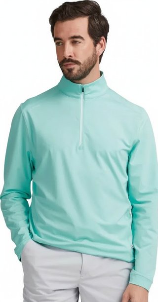 PING Latham Half Zip pull homme mi-couche, green bay