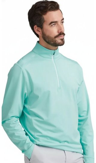 PING Latham Half Zip pull homme mi-couche, green bay
