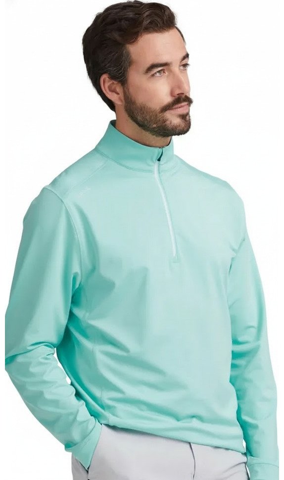PING Latham Half Zip pull homme mi-couche, green bay