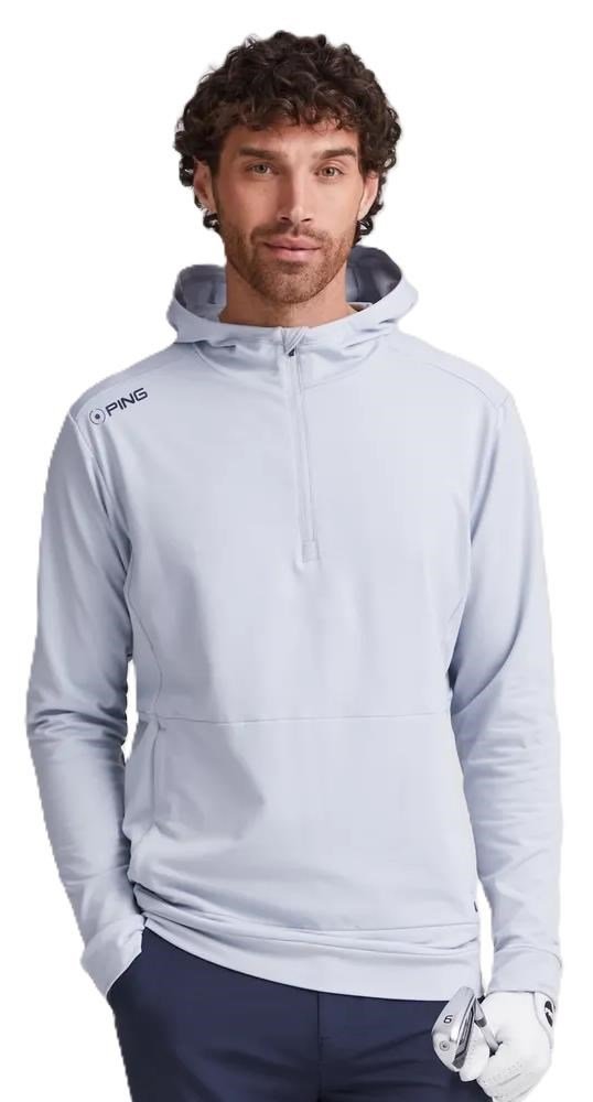 PING Haldon Hooded Fleece sweat-shirt homme, pearl grey