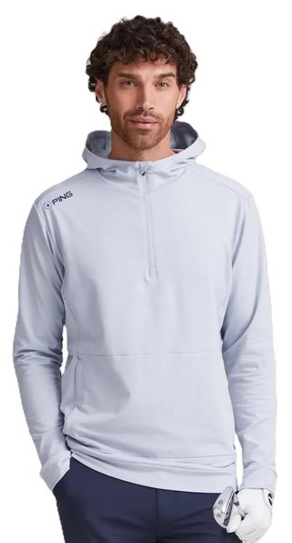 PING Haldon Hooded Fleece sweat-shirt homme, pearl grey