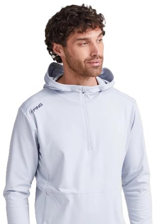PING Haldon Hooded Fleece sweat-shirt homme, pearl grey