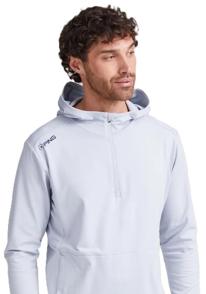 PING Haldon Hooded Fleece sweat-shirt homme, pearl grey