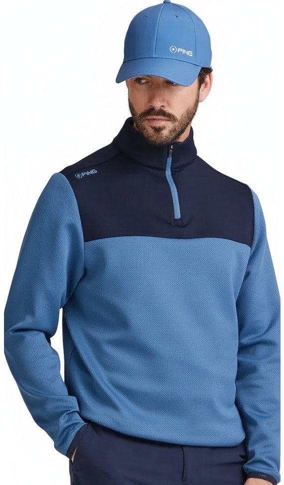 PING Kinver sweat-shirt homme, stellar/navy