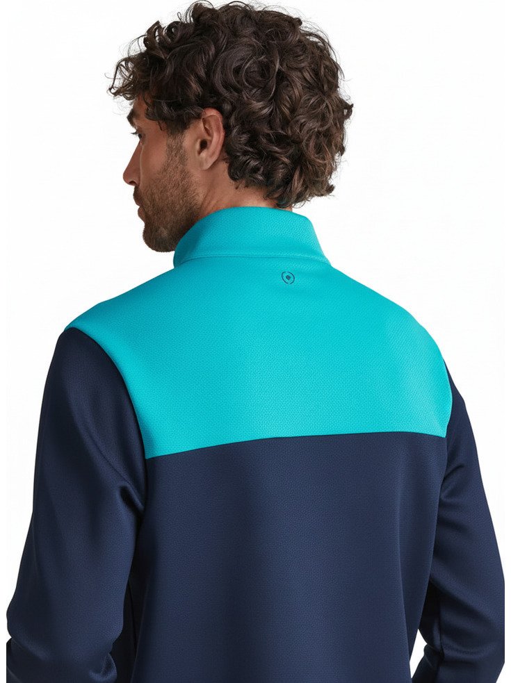 PING Kinver sweat-shirt homme, marine/turquoise