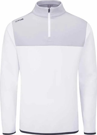 PING Kinver sweat-shirt homme, blanc/gris perle