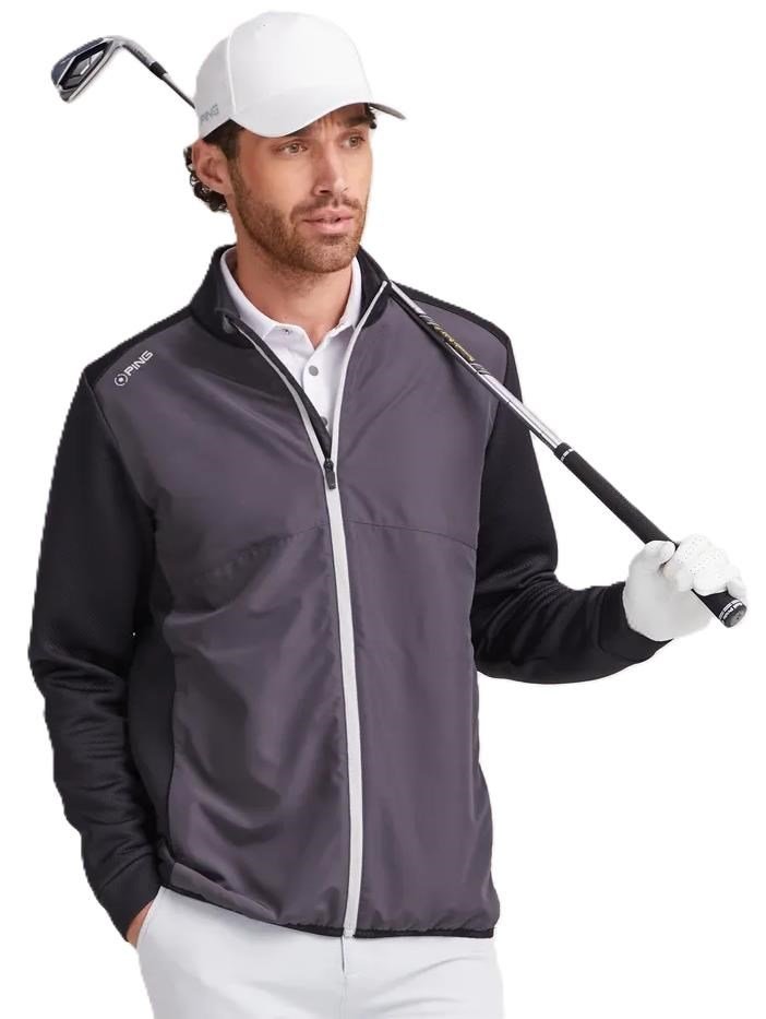 PING Burford veste homme, asphalte/noir