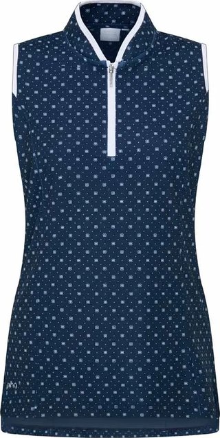 PING Penola Printed Sleeveless polo femme sans manches, micro monogram