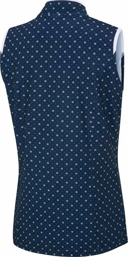 PING Penola Printed Sleeveless polo femme sans manches, micro monogram