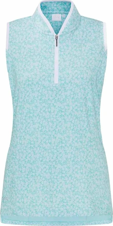PING Penola Printed Sleeveless polo femme, splash