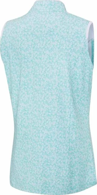 PING Penola Printed Sleeveless polo femme, splash