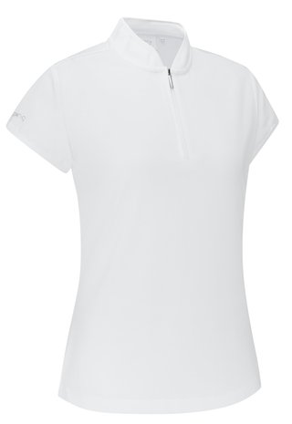 PING Evetta Jacquard polo femme, blanc