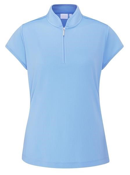 PING Evetta Jacquard polo femme, infinity blue