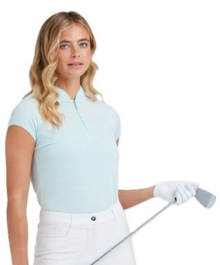 PING Evetta Jacquard polo femme, seaspray