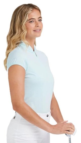 PING Evetta Jacquard polo femme, seaspray
