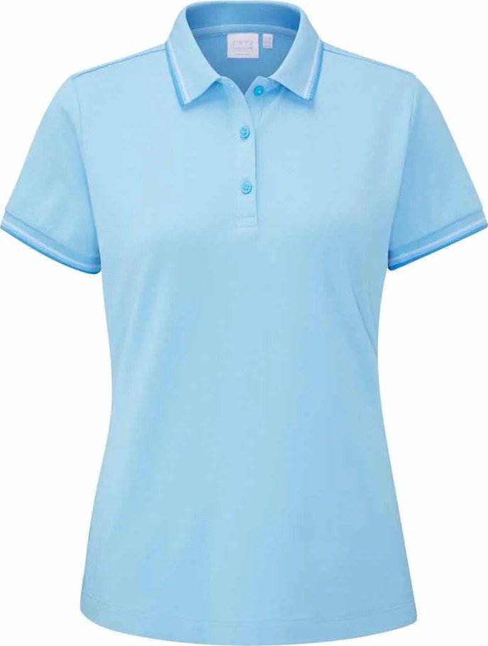 PING Viviana Tipped polo femme, baltic sea