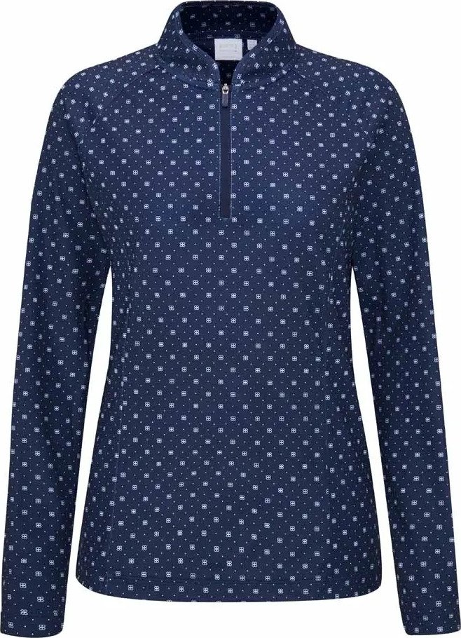 PING Arwen Printed Longsleeve polo femme manches longues, micro monogram