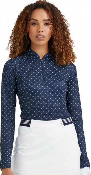 PING Arwen Printed Longsleeve polo femme manches longues, micro monogram