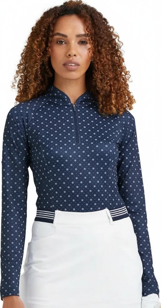 PING Arwen Printed Longsleeve polo femme manches longues, micro monogram