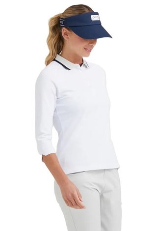 PING Alicia polo femme, blanc/pebble