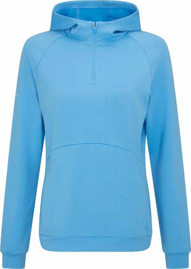 PING Rhona Textured hoodie femme, infinity blue