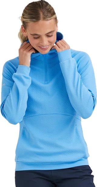 PING Rhona Textured hoodie femme, infinity blue