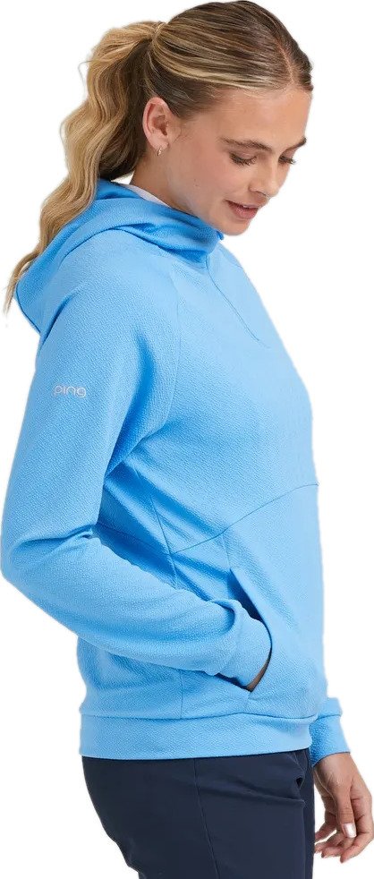 PING Rhona Textured hoodie femme, infinity blue