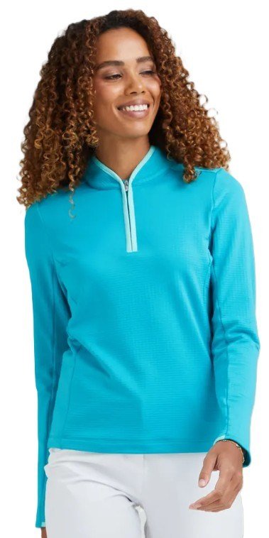 PING Abigale Fleece sweat femme, turquoise