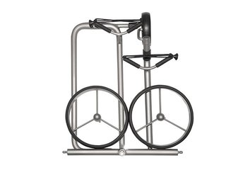JuStar Silver 3-Wheeled chariot manuel, titanium silver finish + sac de transport Classic, frein mécanique