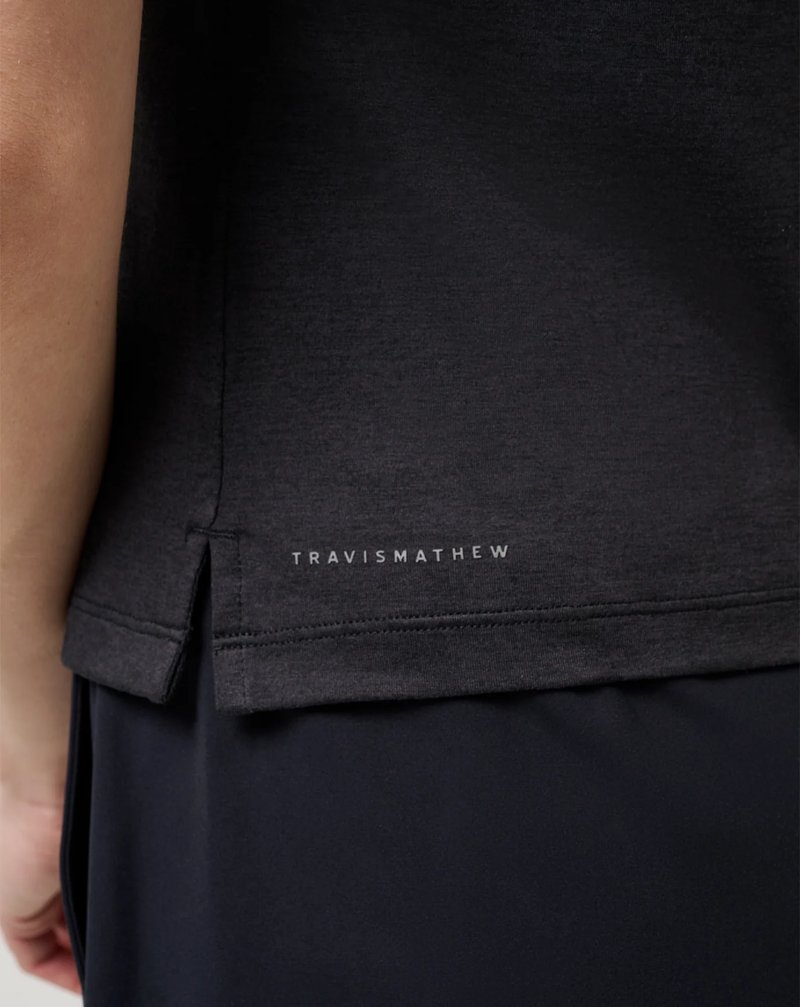 Travis Mathew Skyloft Light polo femme, heather black