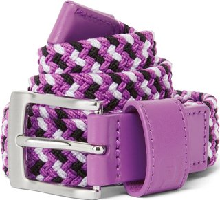 FootJoy Braided ceinture unisexe, noir/blanc/baie, longue