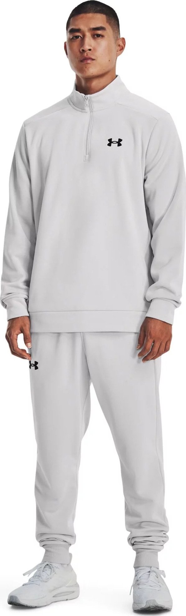 Under Armour Fleece 1/4 Zip sweat homme, halo gray